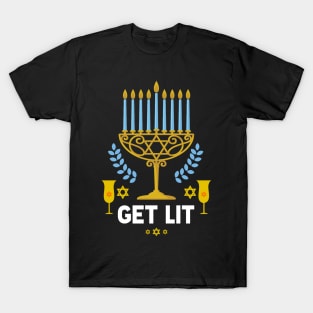 Get Lit Hanukkah T-Shirt